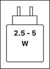 Устройството поддържа зареждане чрез USB-C и BC1.2 според спецификациите на USB Implementers Forum.
