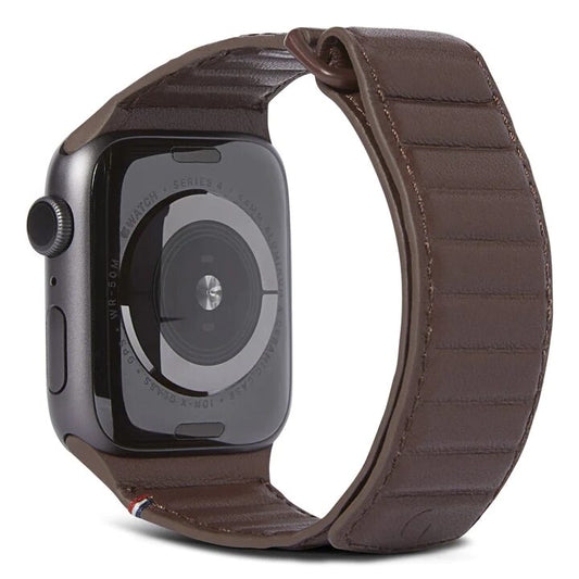 Каишка от Decoded - Leather Magnetic Traction Strap - 45 мм - Chocolate Brown - iSTYLE BG