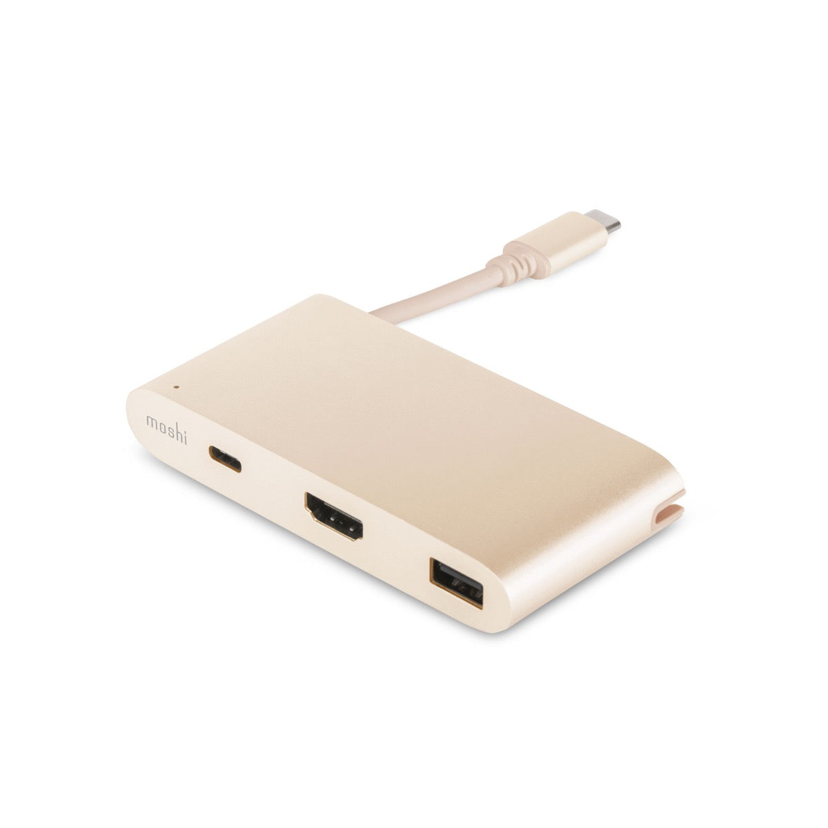 Златист многофункционален мултипортов адаптер USB-C Multiport на Moshi - iSTYLE BG