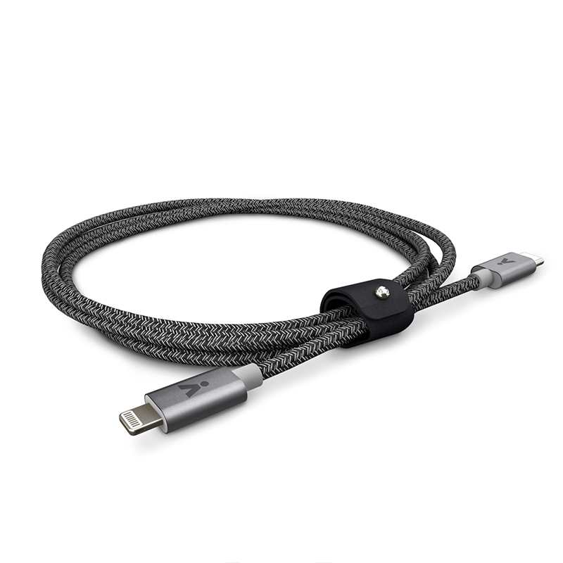 ISTYLE Fabric Braided Cable USB-C to Lightning 1.2m 2020 - space grey - iSTYLE BG