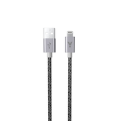 ISTYLE FABRIC BRAIDED CABLE USB-A to Lightning 1.8m 2020 - space grey - iSTYLE BG
