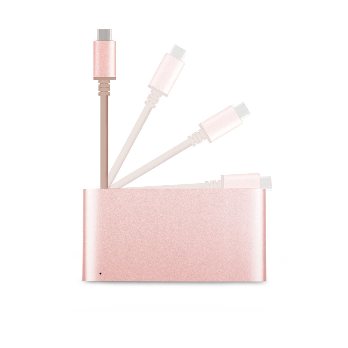 Светлорозов многофункционален мултипортов адаптер USB-C Multiport на Moshi - iSTYLE BG