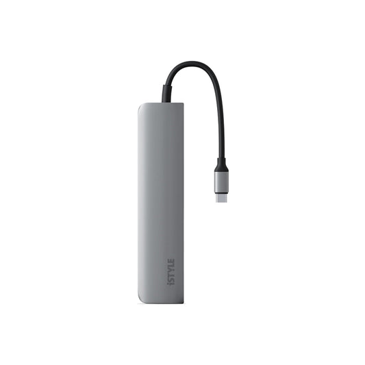 iStyle 6in1 Aluminium Hub 8K with USB-C connector - space gray - iSTYLE BG