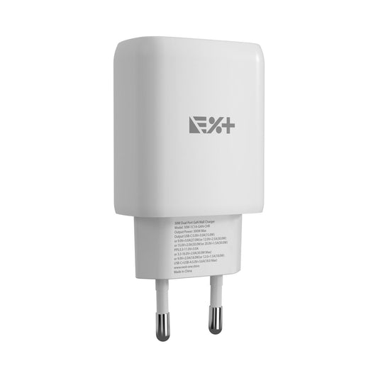NEXT ONE 30W Dual Port GaN Wall Charger | 1 USB-A & 1 USB-C