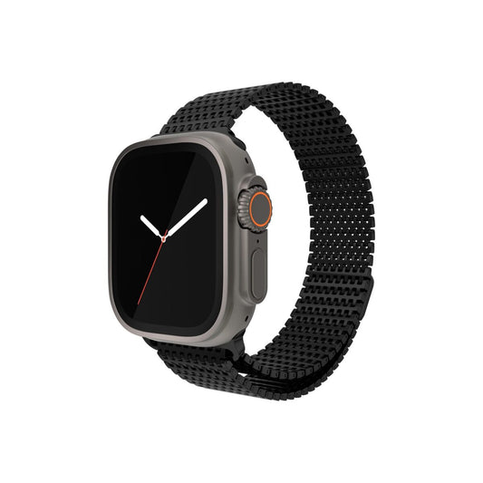 Метална каишка за Apple Watch 45/49MM от NEXT ONE - черна - iSTYLE BG