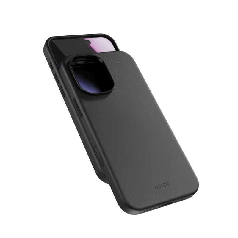 Epico Leather Pro Mag+ Case iPhone 17 Qi2 & MagSafe Compatible - black - iSTYLE BG