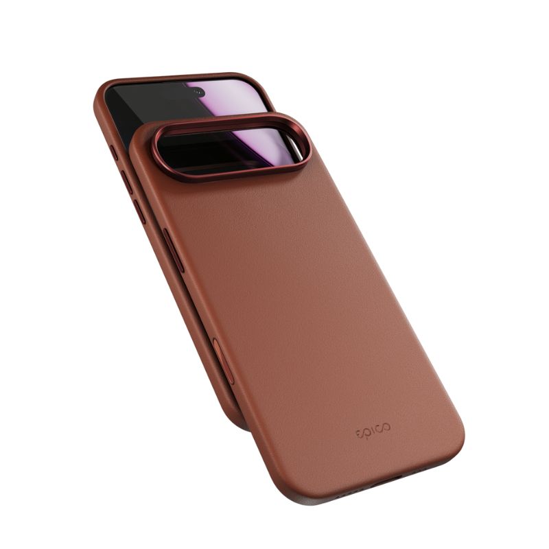 Epico Leather Pro Mag+ Case iPhone Air Qi2 & MagSafe Compatible - brown - iSTYLE BG