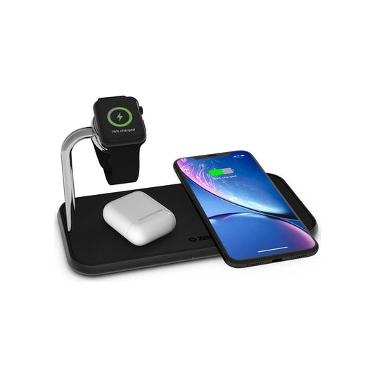 ZENS Aluminium Dual Wireless Charger + Watch 10W (3 in 1 Charger) - iSTYLE BG