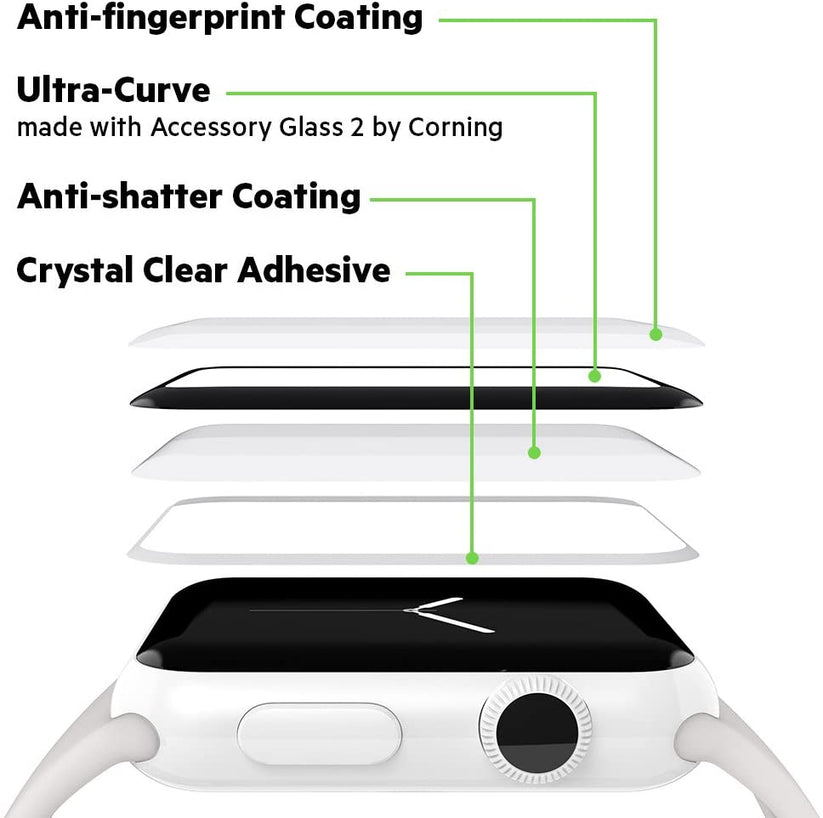 Belkin UltraCurve Screen Protector for Apple Watch 38mm Series 2/3 - water resistant - iSTYLE BG