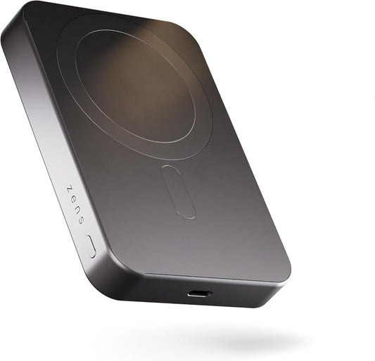 Zens Slim Aluminium Wireless Powerbank 10.000 mAh Black