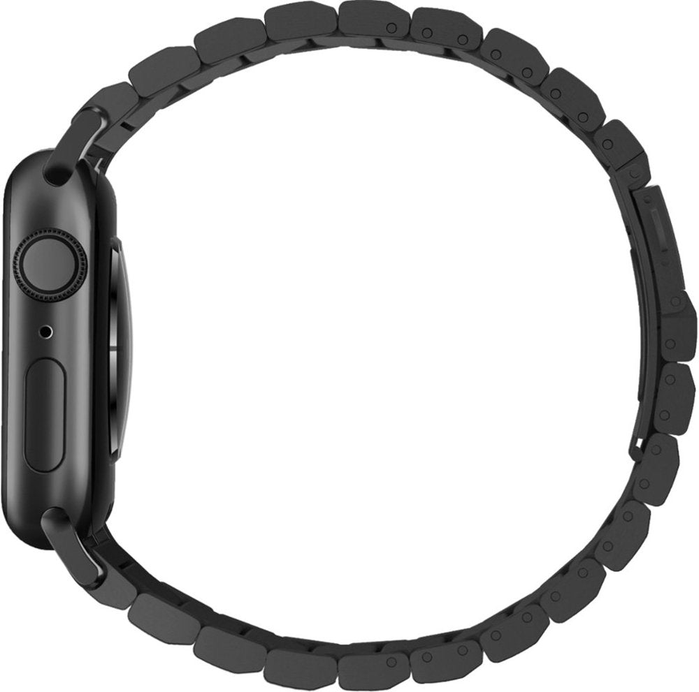 Каишка за Apple Watch от Nomad - 44/42 mm Steel – черна - iSTYLE BG