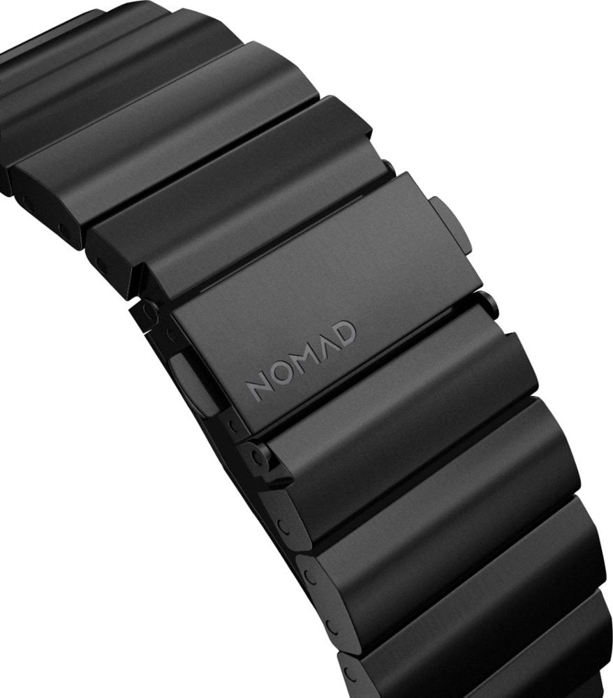 Каишка за Apple Watch от Nomad - 44/42 mm Steel – черна - iSTYLE BG