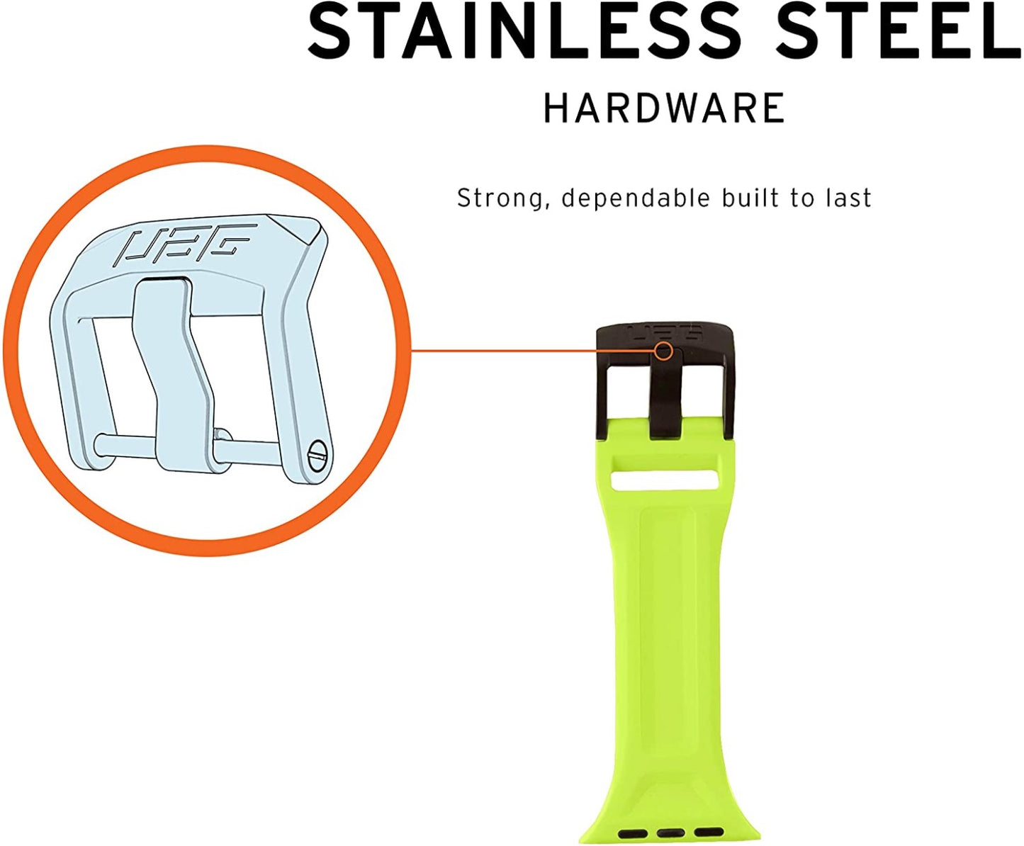 Каишка за Apple Watch от UAG - 44/42 mm Scout Strap Neon Green - iSTYLE BG