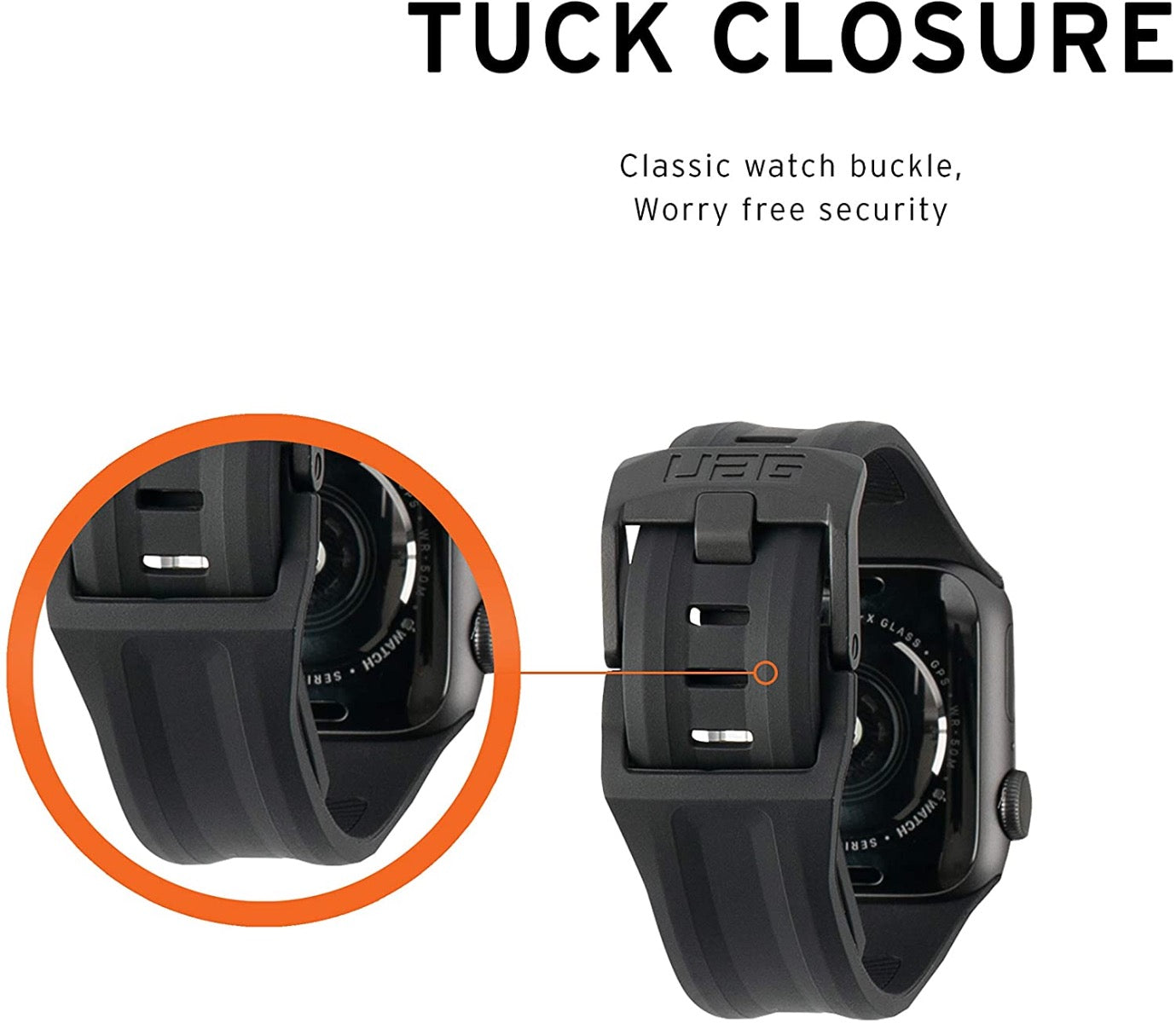 Каишка за Apple Watch от UAG - 44/42 mm Scout Strap Black - iSTYLE BG