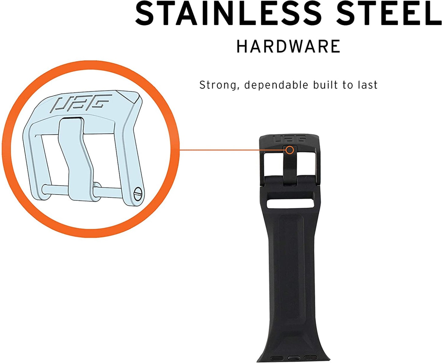 Каишка за Apple Watch от UAG - 44/42 mm Scout Strap Black - iSTYLE BG
