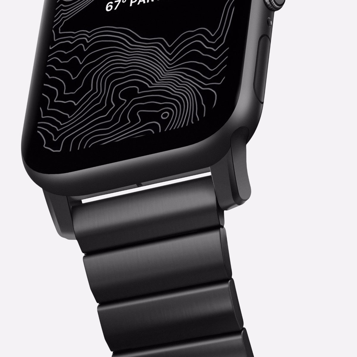 Каишка за Apple Watch от Nomad - Nomad 44/42 mm Titanium Band Black - iSTYLE BG