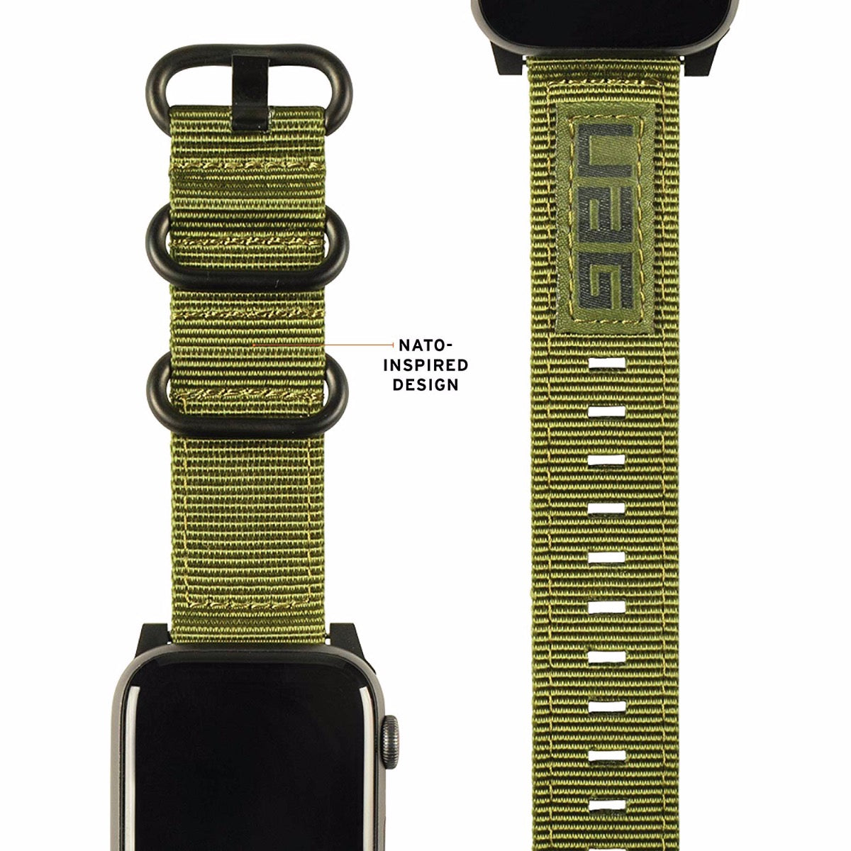 Каишка за Apple Watch от UAG - 44/42 mm Nato зелена - iSTYLE BG