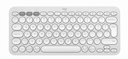 Logitech Pebble Keys 2 Slim, minimalist Bluetooth keyboard with customizable keys - Tonal White - US