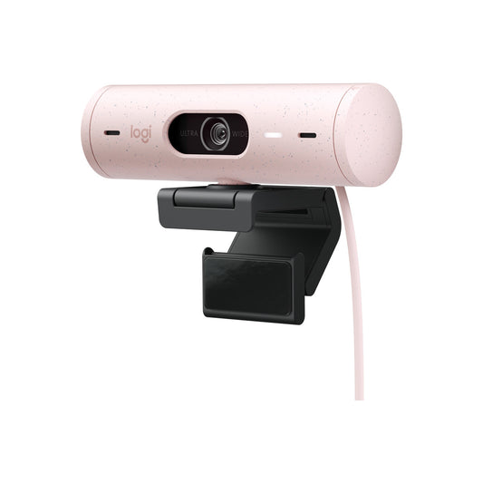Logitech Brio 500 Full HD 1080p webcam w light correction, auto-framing, & Show Mode - Rose
