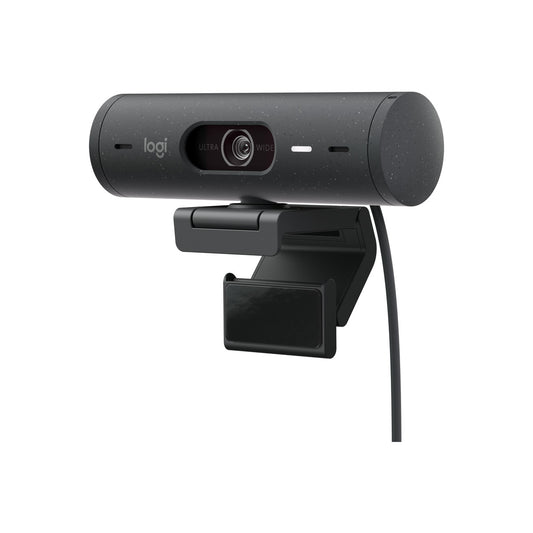 Logitech Brio 500 Full HD 1080p webcam w light correction, auto-framing, & Show Mode - Graphite