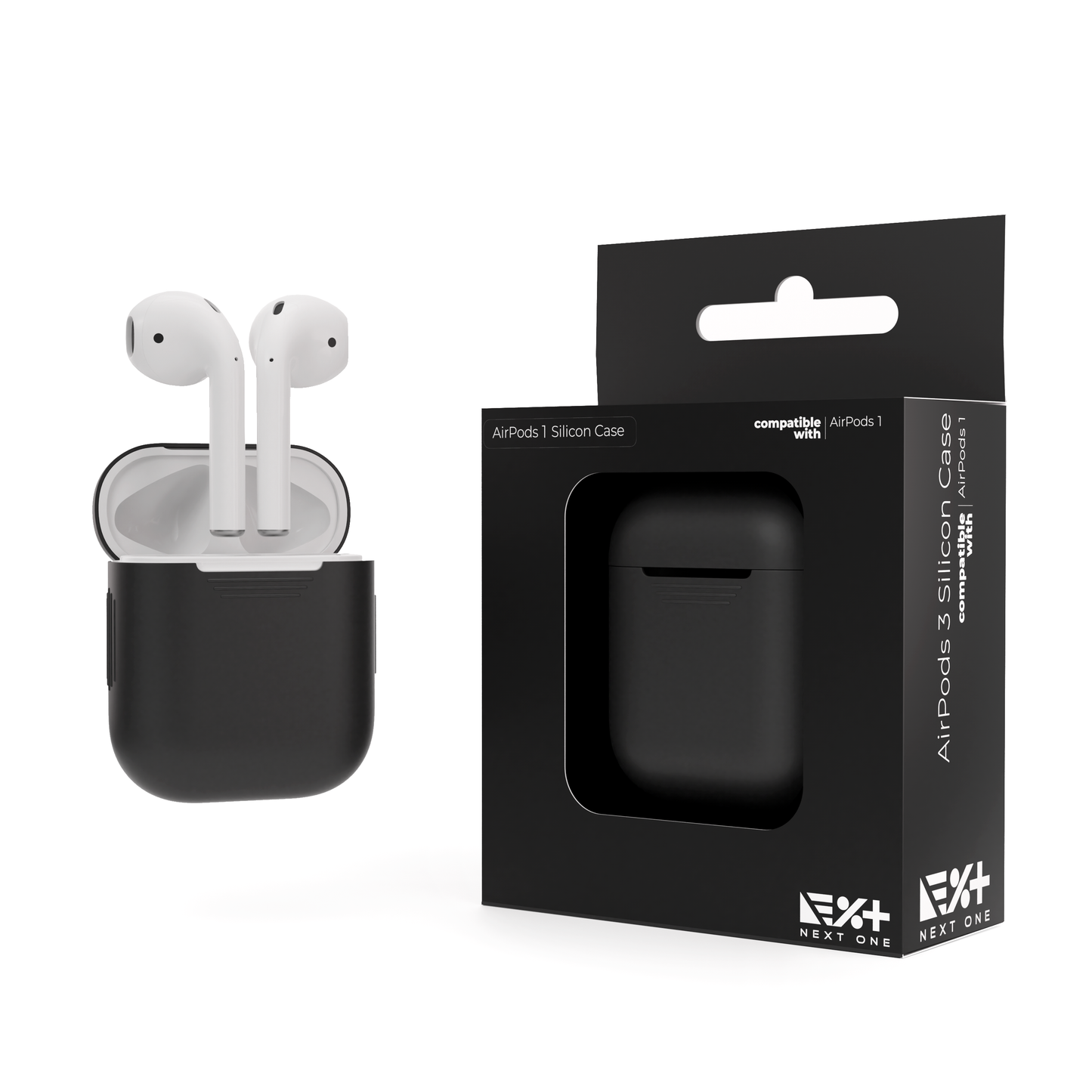 Next One AirPods 1/2 Silicone Case Black