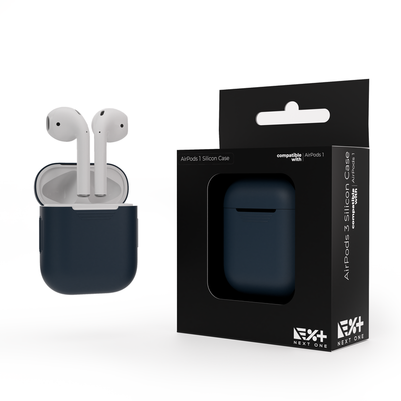 Next One AirPods 1/2 Silicone Case Blue - iSTYLE BG