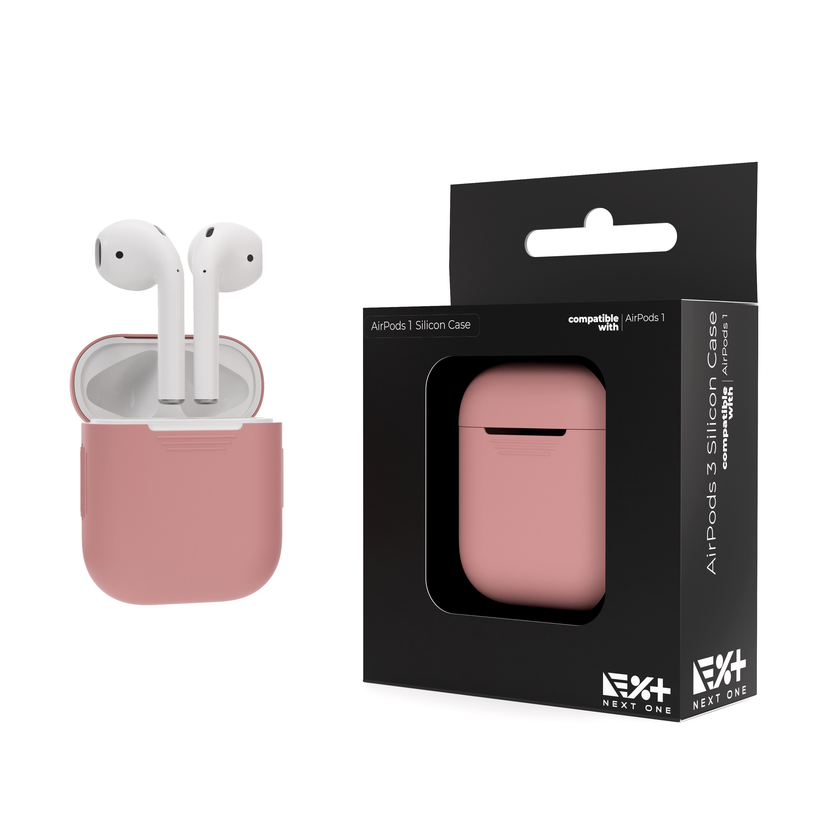 Next One AirPods 1/2 Silicone Case Pink - iSTYLE BG