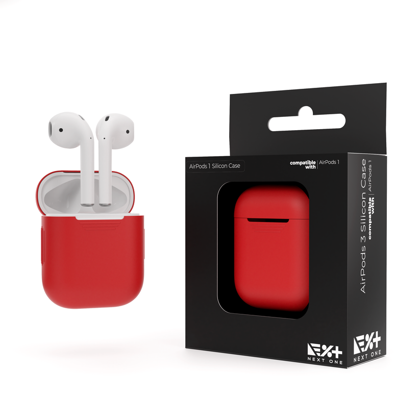 Next One AirPods 1/2 Silicone Case Red - iSTYLE BG