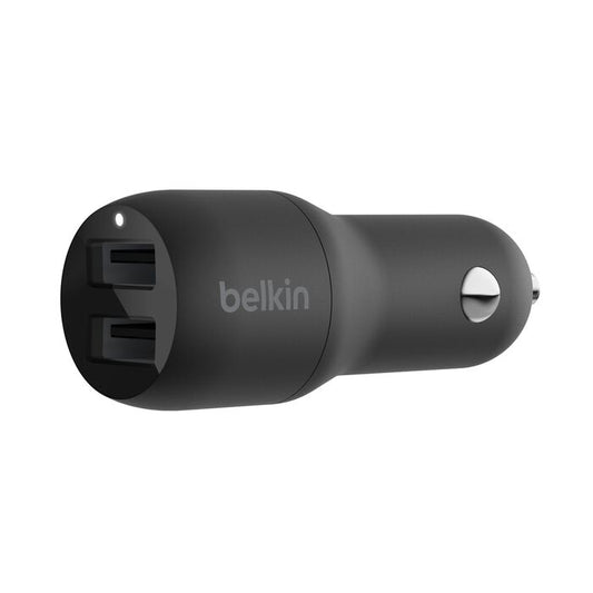 Belkin BOOST CHARGE Car Charger Dual USB-A 24W - Black