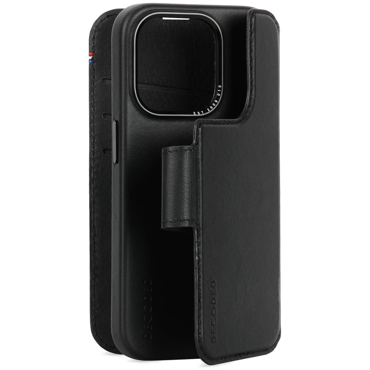 Decoded Leather Detachable Wallet, black - iPhone 15 Pro - iSTYLE BG