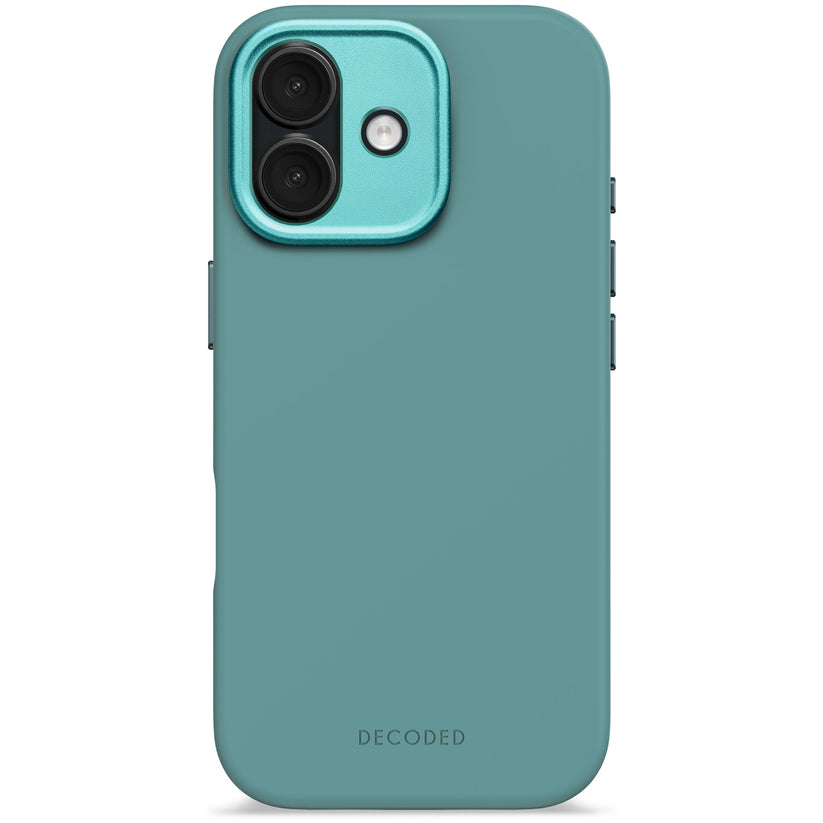 DECODED ANTIMICROBIAL SILICONE BACKCOVER FOR IPHONE 17 - RETRO BLUE - iSTYLE BG