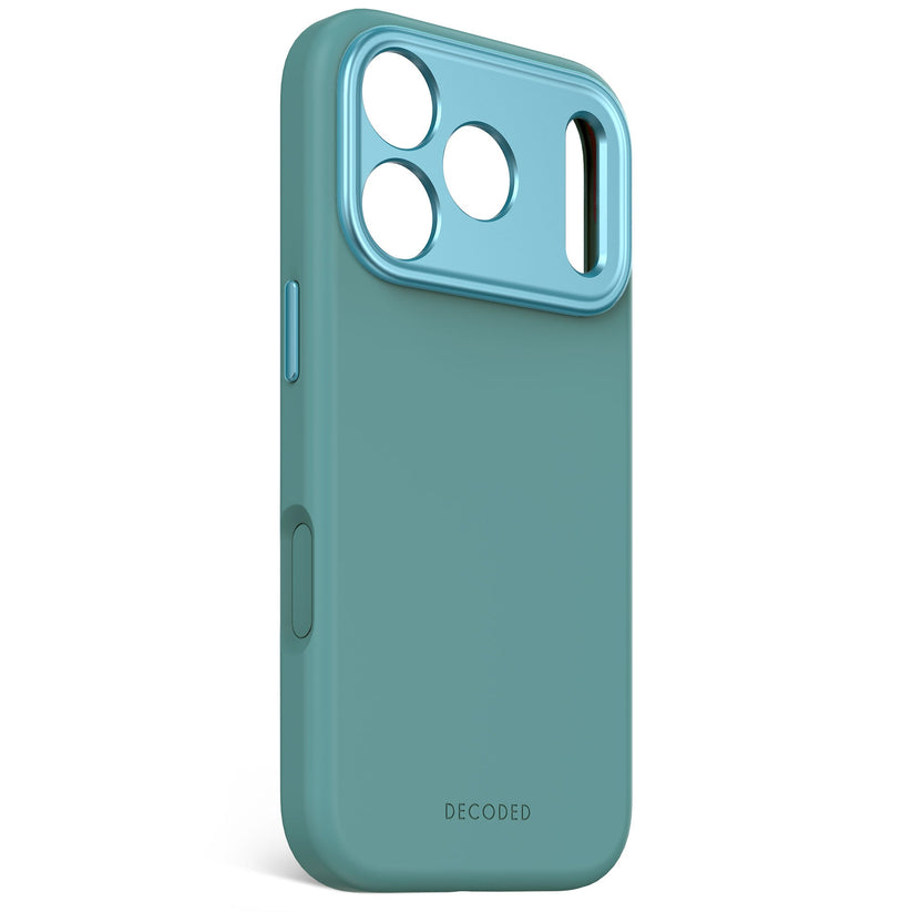 DECODED ANTIMICROBIAL SILICONE BACKCOVER FOR IPHONE 17 PRO - RETRO BLUE - iSTYLE BG