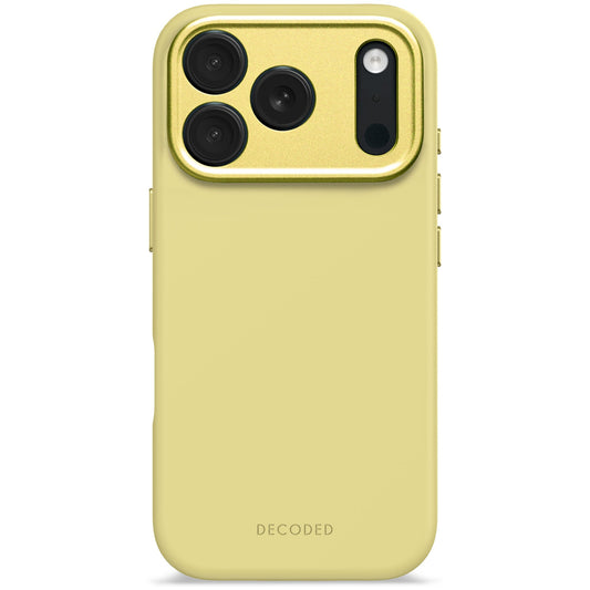DECODED ANTIMICROBIAL SILICONE BACKCOVER FOR IPHONE 17 PRO - YUMA YELLOW - iSTYLE BG