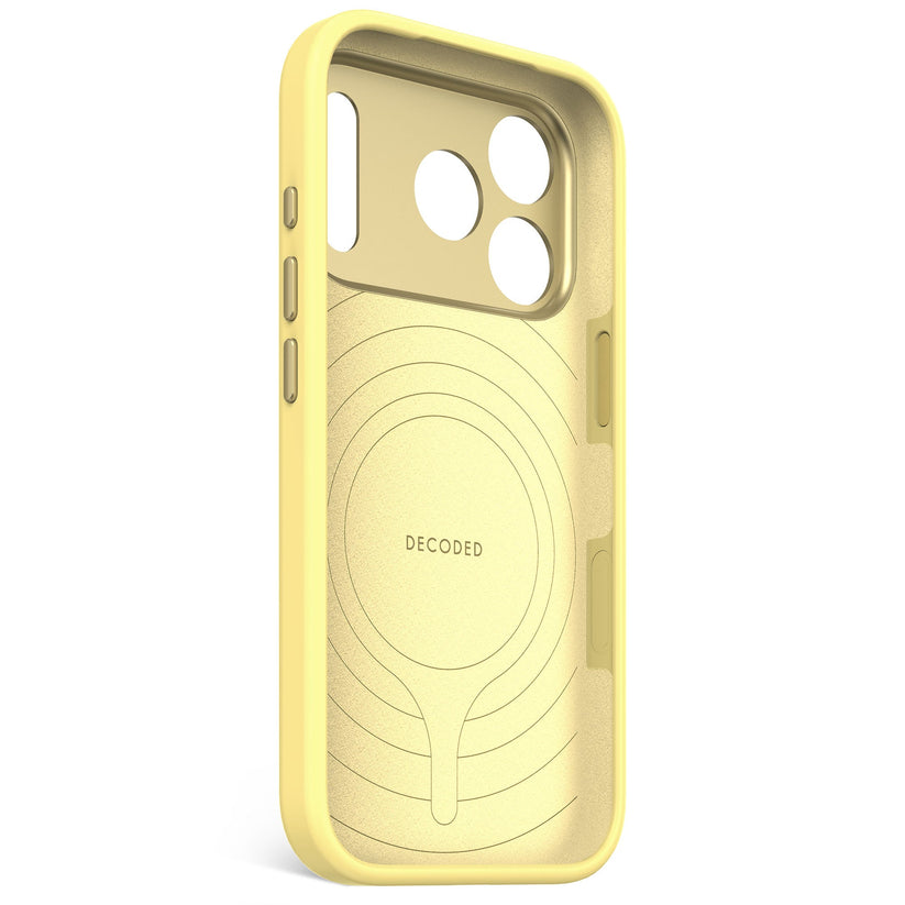 DECODED ANTIMICROBIAL SILICONE BACKCOVER FOR IPHONE 17 PRO - YUMA YELLOW - iSTYLE BG
