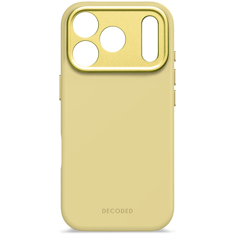 DECODED ANTIMICROBIAL SILICONE BACKCOVER FOR IPHONE 17 PRO - YUMA YELLOW - iSTYLE BG