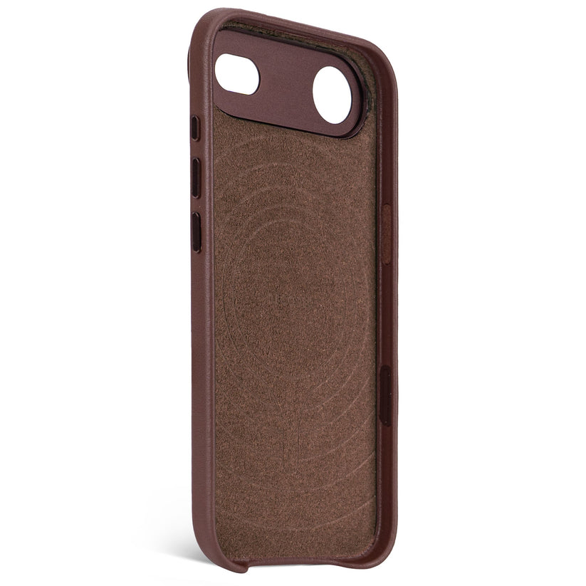 DECODED LEATHER BACKCOVER FOR IPHONE AIR - CHOCOLATE BROWN - iSTYLE BG