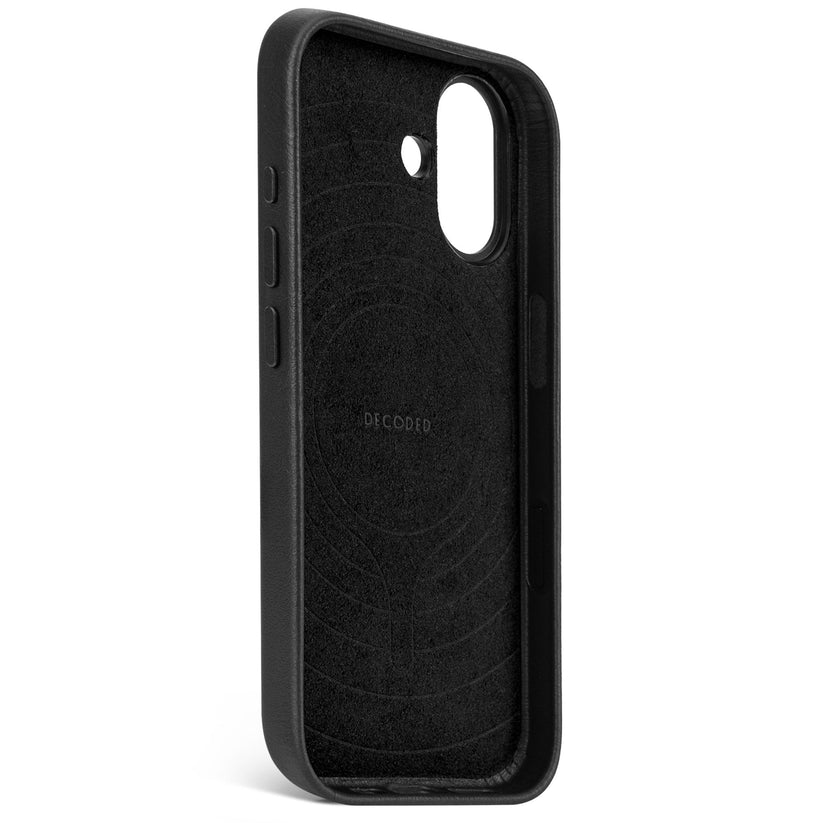 DECODED LEATHER BACKCOVER FOR IPHONE 17 - BLACK - iSTYLE BG
