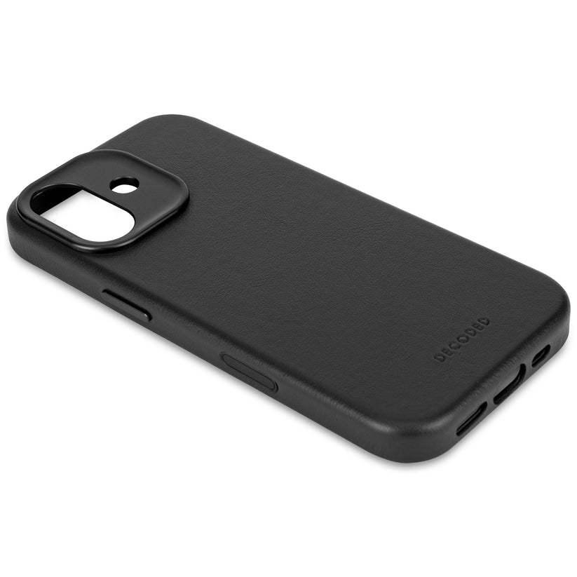 DECODED LEATHER BACKCOVER FOR IPHONE 17 - BLACK - iSTYLE BG
