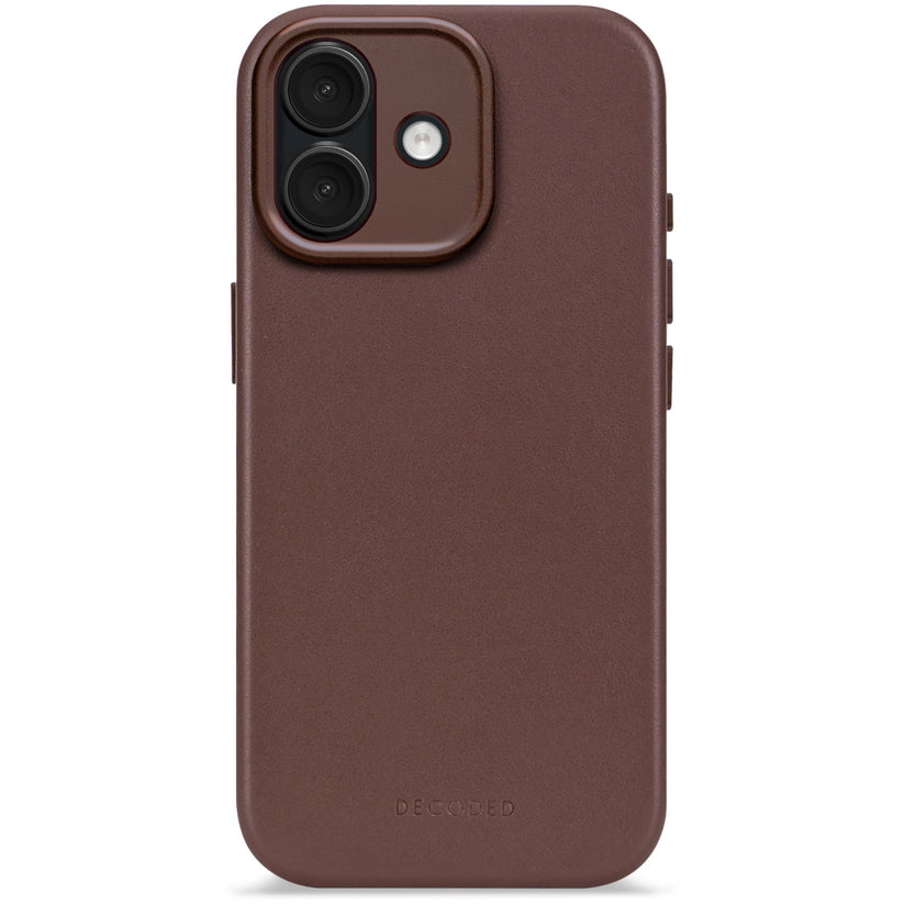 DECODED LEATHER BACKCOVER FOR IPHONE 17 - CHOCOLAT BROWN - iSTYLE BG