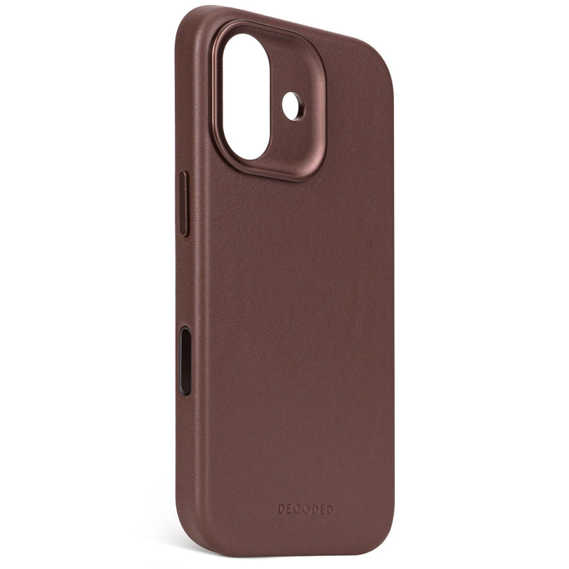 DECODED LEATHER BACKCOVER FOR IPHONE 17 - CHOCOLAT BROWN - iSTYLE BG