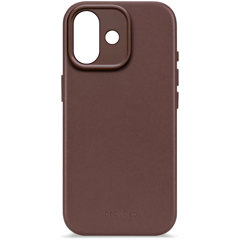 DECODED LEATHER BACKCOVER FOR IPHONE 17 - CHOCOLAT BROWN - iSTYLE BG