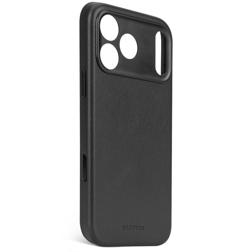 DECODED LEATHER BACKCOVER FOR IPHONE 17 PRO - BLACK - iSTYLE BG