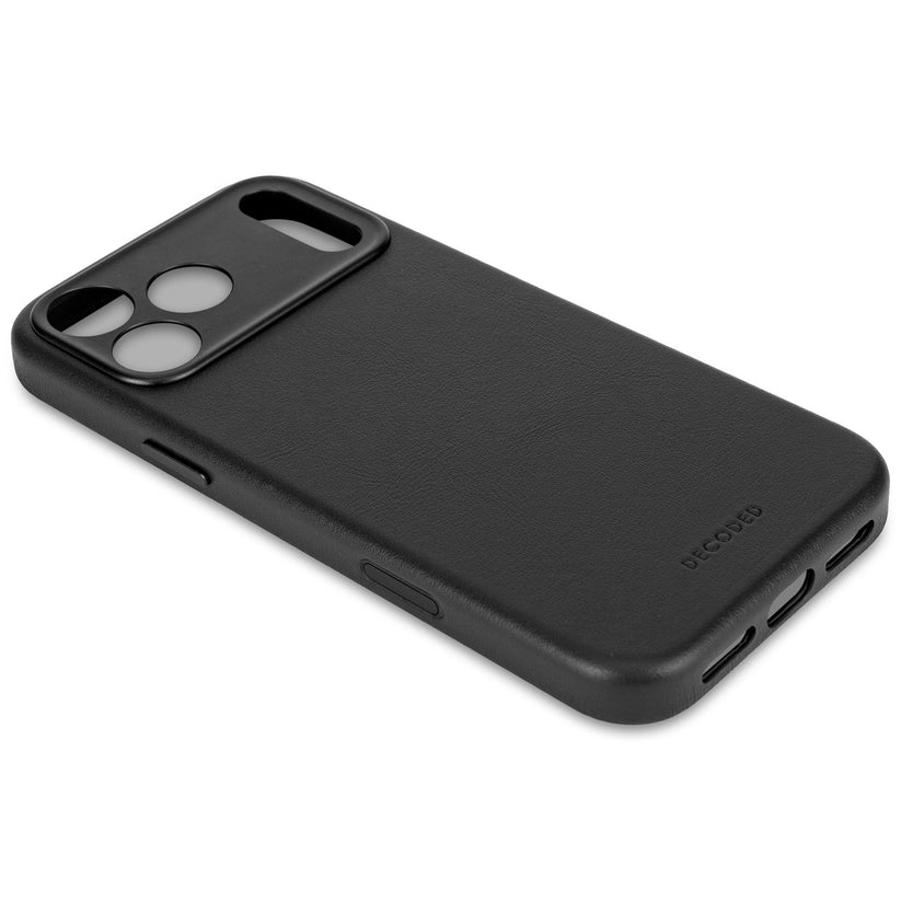 DECODED LEATHER BACKCOVER FOR IPHONE 17 PRO - BLACK - iSTYLE BG