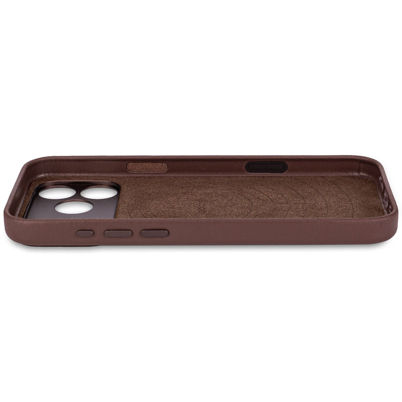 DECODED LEATHER BACKCOVER FOR IPHONE 17 PRO - CHOCOLAT BROWN - iSTYLE BG
