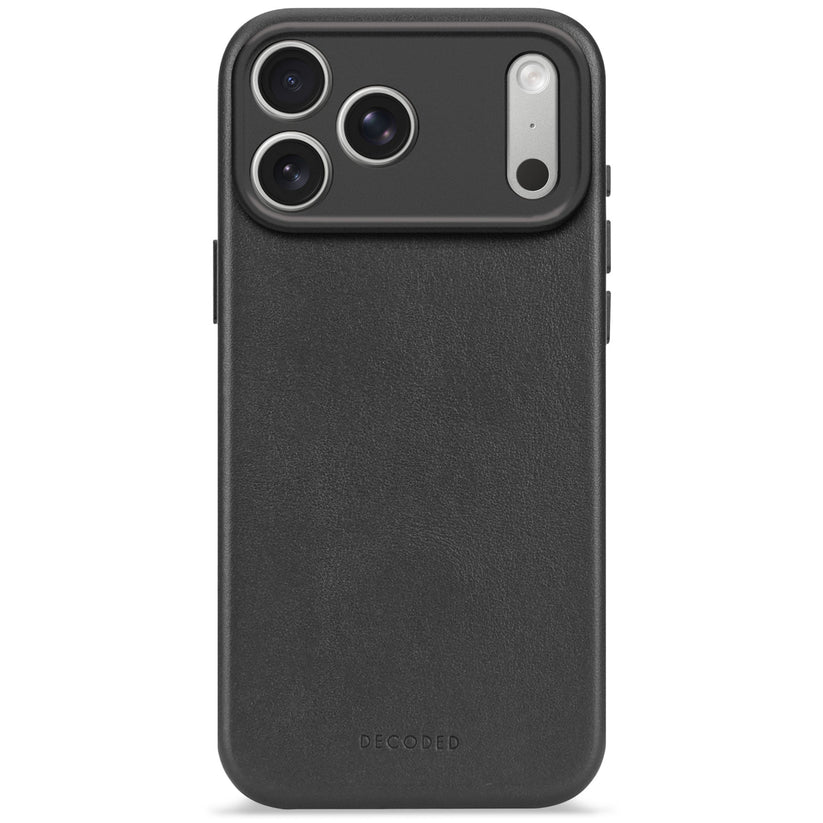 DECODED LEATHER BACKCOVER FOR IPHONE 17 PRO MAX - BLACK - iSTYLE BG