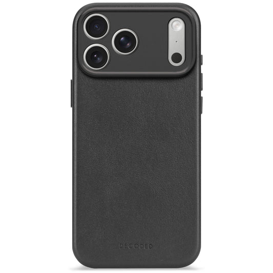 DECODED LEATHER BACKCOVER FOR IPHONE 17 PRO MAX - BLACK - iSTYLE BG