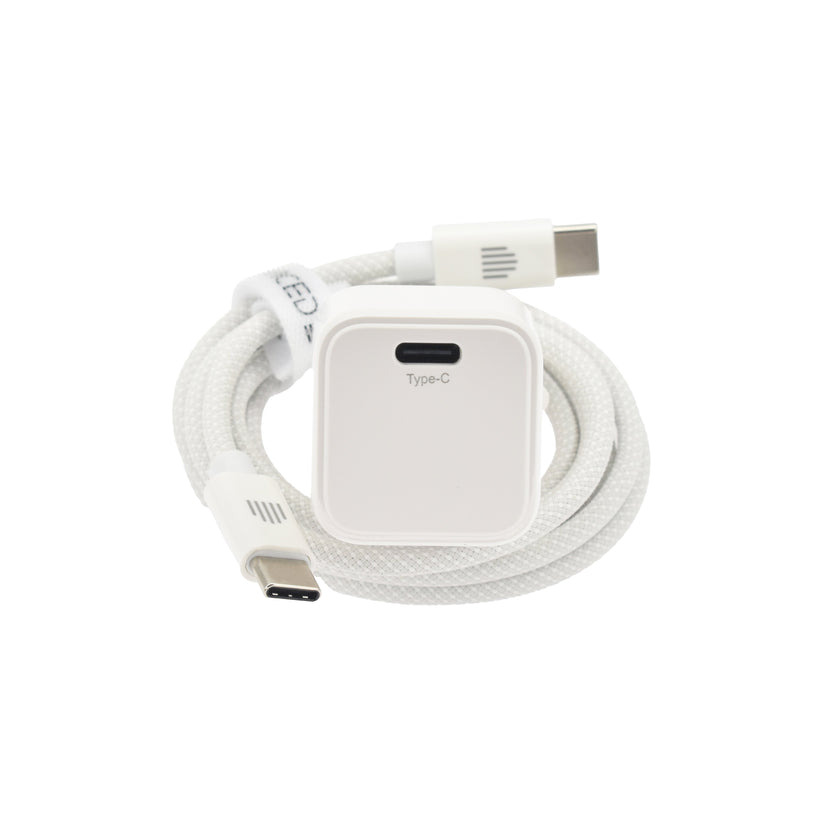 Dviced Wall charger 30W GaN USB-C EU w cable - White - iSTYLE BG