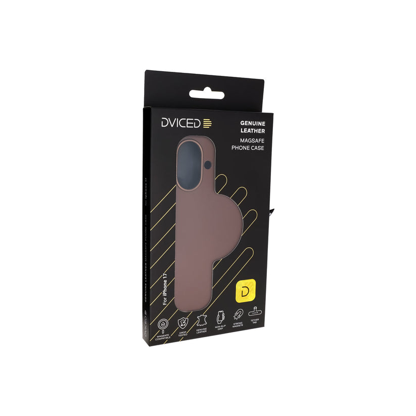 Dviced Кожен калъф с MagSafe за iPhone 17, кафяв - iSTYLE BG