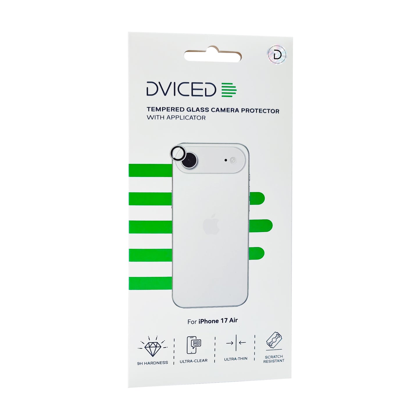 Dviced Протектор за камера от закалено стъкло с апликатор за iPhone Air