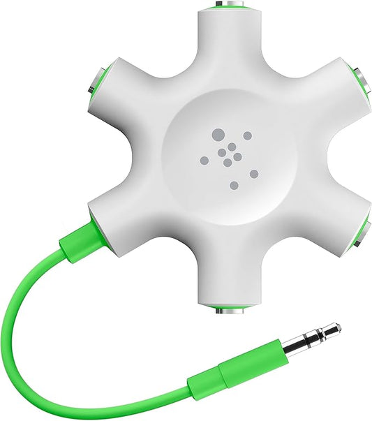 Belkin ROCKSTAR 5 x 3 5mm Jack Audio Splitter - White